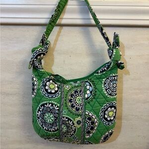 Vera Bradley Olivia shoulder bag in the "Cupcakes Green" pattern